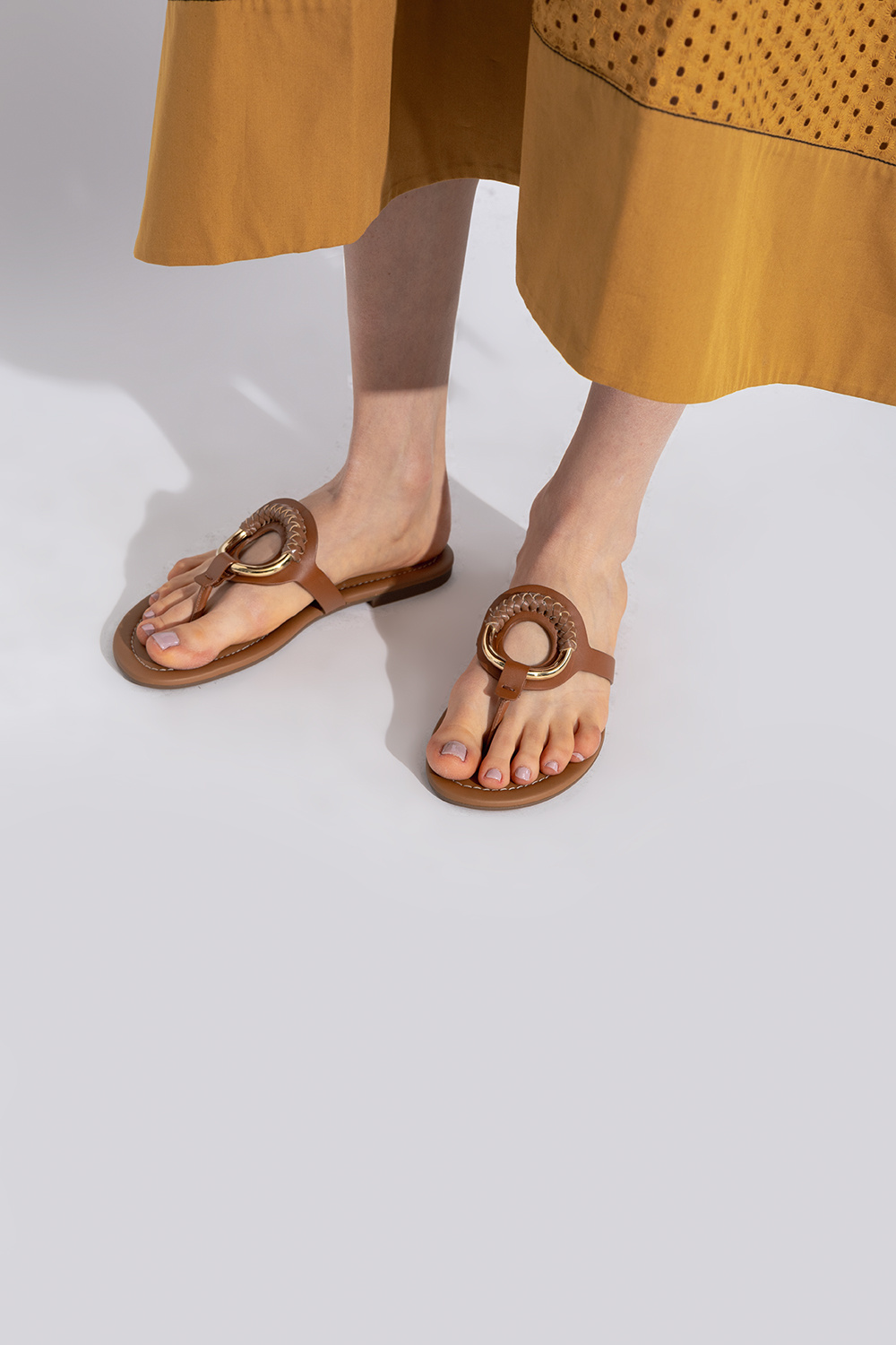 IetpShops Canada Hana leather slides See By Chlo heeled